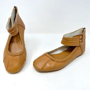 Bali Elf Muse‎ Ballet Flat Leather Light Tan Size 6.5